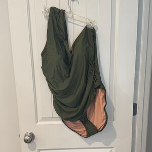 Olive Green J Crew One-Piece Swimsuit